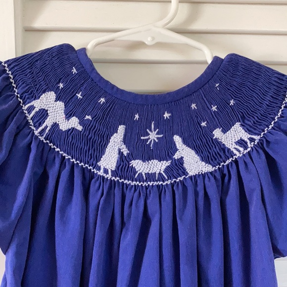 3 matching pleated Christmas dress 12M, 4T, and 5T - Picture 4 of 9